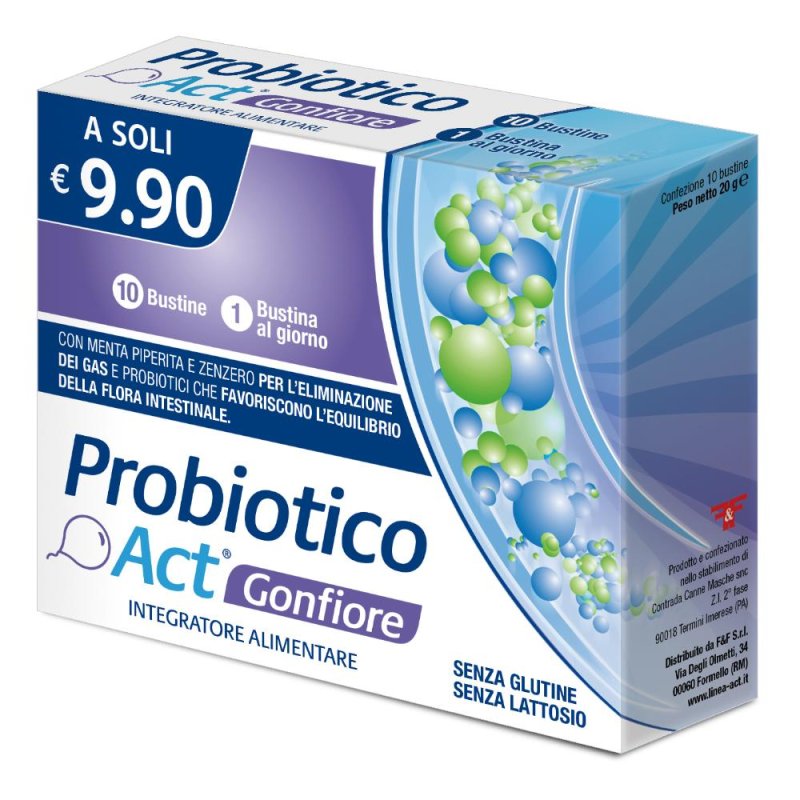 Act - Probiotico Gonfiore Confezione da 10 Bustine