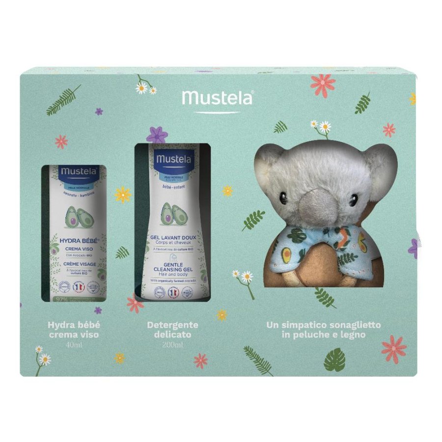 Mustela Cofanetto Koala 23 1 Mustela Detergente Delicato 200 Ml + 1 Mustela Crema Hydra Bebe' Viso 40 Ml Mustela Cofanetto Koala 23 1 Mustela Detergente Delicato 200 Ml + 1 Mustela Crema Hydra Bebe' Viso 40 Ml