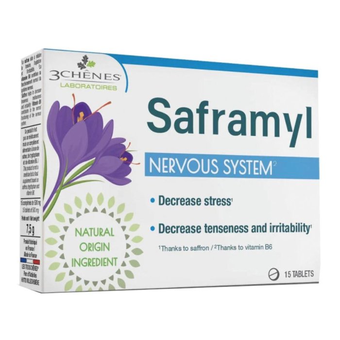 Saframyl 15 Compresse Integratore per Umore e Benessere Mentale con Zafferano e Griffonia