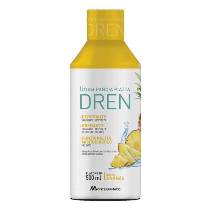 Pancia Piatta Dren Ananas 500 ml Integratore Drenante Liquido per Pancia Piatta