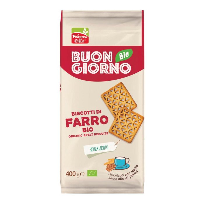 La Finestra sul Cielo Buongiorno Bio Biscotti di Farro 400g