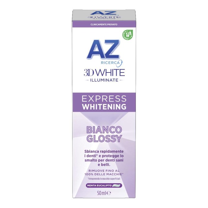 AZ Dentifricio 3D White Dentifricio Express Whitening Bianco Glossy 50ml