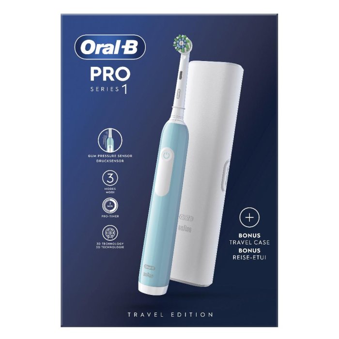 Oral-B PRO Series 1 Spazzolino Elettrico Blu + 1 Testina + Custodia