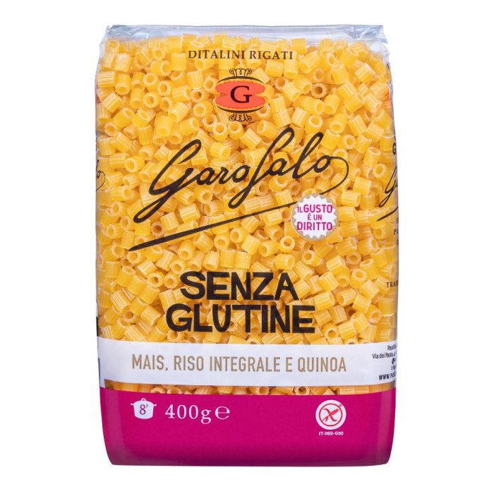 Garofalo ditalini rigati 400 g - pasta di semola di grano duro per minestre