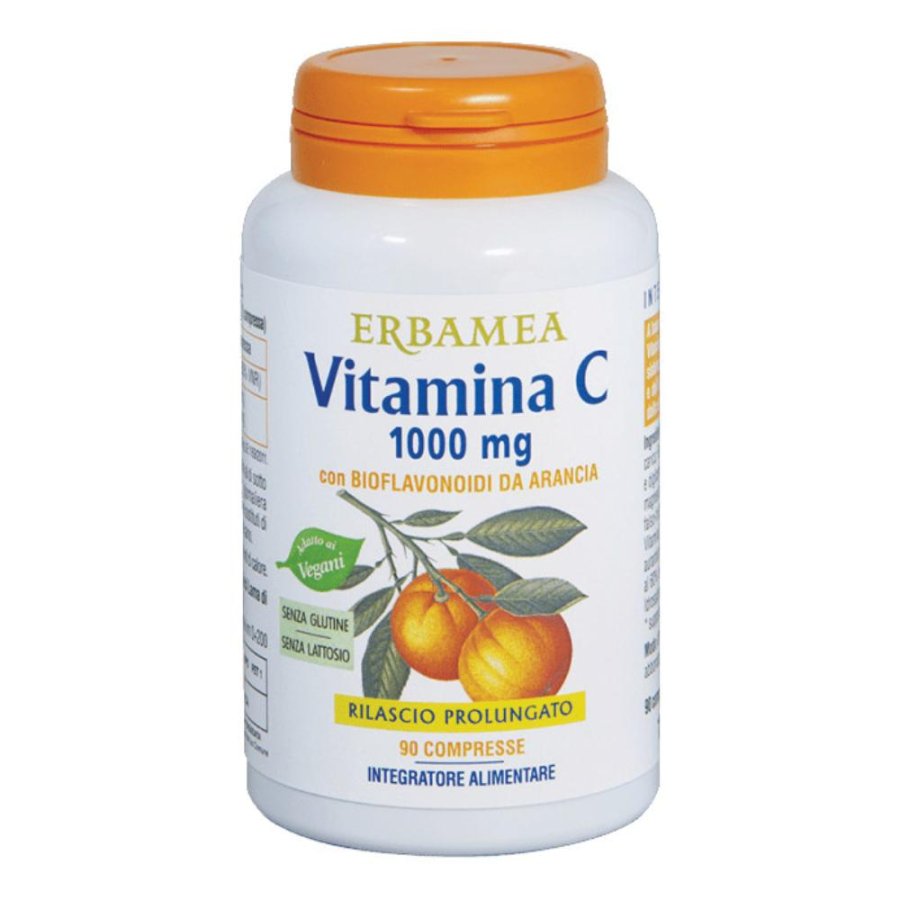 Erbamea Vitamina C 1000 mg Integratore Alimentare 90 compresse Erbamea Vitamina C 1000 mg Integratore Alimentare 90 compresse
