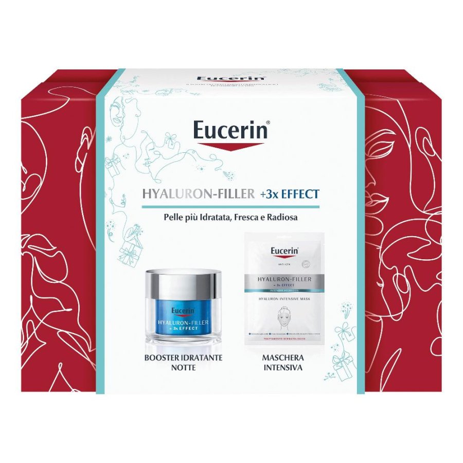 Eucerin Xsmas Hyalur Filler Booster Notte + Maschera Intensiva Viso Cofanetto Natale Eucerin Xsmas Hyalur Filler Booster Notte + Maschera Intensiva Viso Cofanetto Natale