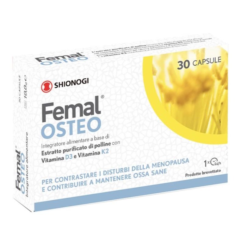 Femal Osteo Integratore per Ossa Sane e Benessere durante la Menopausa 30 capsule 