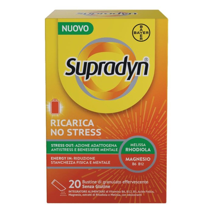 Supradyn Ricarica No Stress Integratore Vitamine e Magnesio, 20 Buste