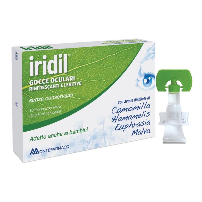 Iridil Gocce Oculari Rinfrescanti e Lenitive con Camomilla e Malva 20 ampolle