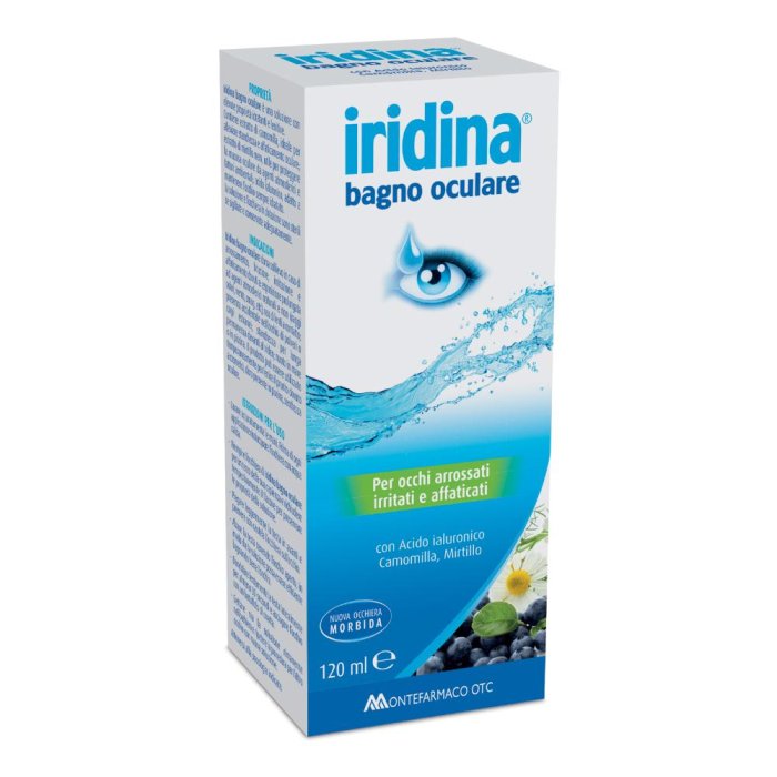 Iridina Bagno Oculare 120 ml Soluzione Delicata per Igiene e Benessere degli Occhi