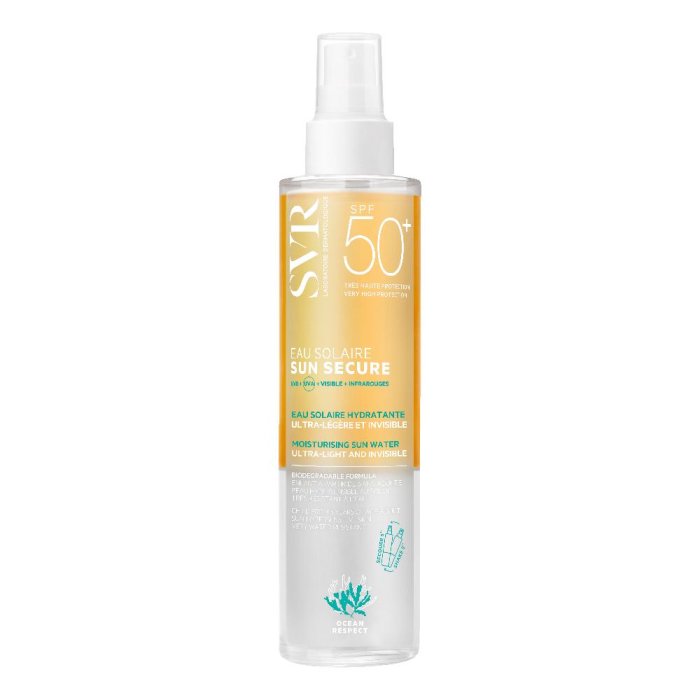 SVR Sun Secure - Eau Solaire SPF50+ Protezione Solare Bifasica Travel Size,100 ml