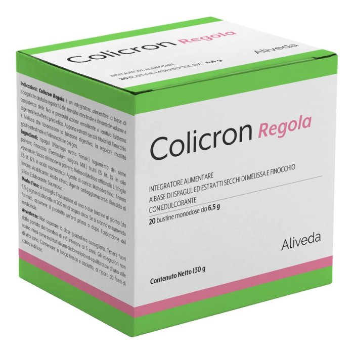 Colicron Regola 20 Bustine Integratore Alimentare per Regolarità Intestinale e Benessere Addominale