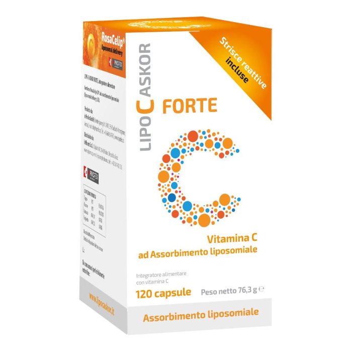 Lipo Askor Forte Integratore di Vitamina C Liposomiale ad Alto Assorbimento 120 Capsule