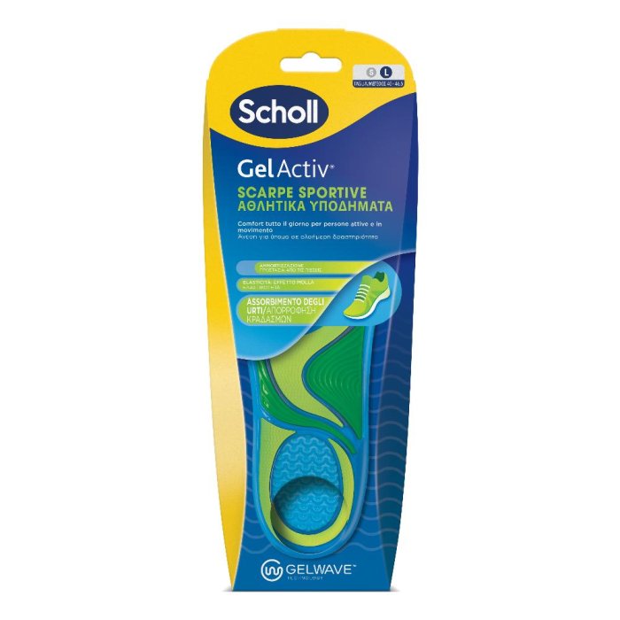 Scholl GelActiv - Solette in gel per Scarpe Sportive Taglia L 40-46.5