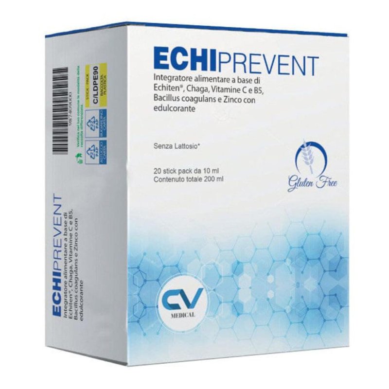  Echi Prevent Integratore Alimentare 20 Stick Pack da 10 ml - Rinforza le Difese Immunitarie  