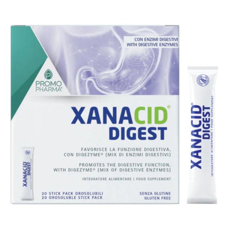 Xanacid Digest 20 stick pack - dispositivo medico per digestione e acidita di stomaco