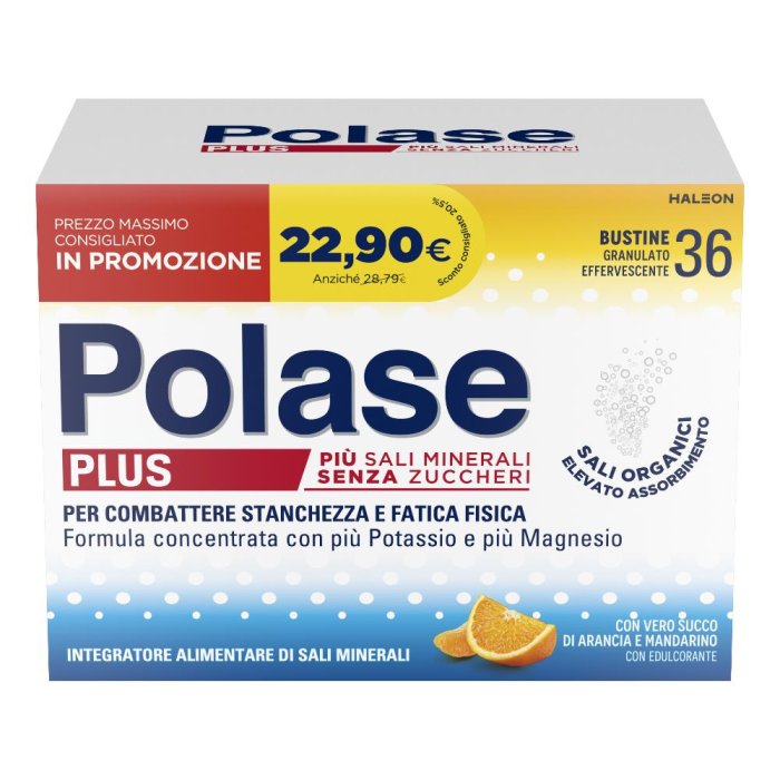 Polase plus integratore sali minerali senza zuccheri 36 bustine
