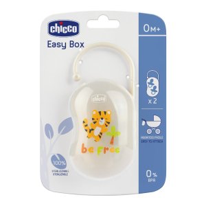 Chicco Portasucchietto Doppio Grigio – Contenitore Igienico per Succhietti Neonato da Passeggio