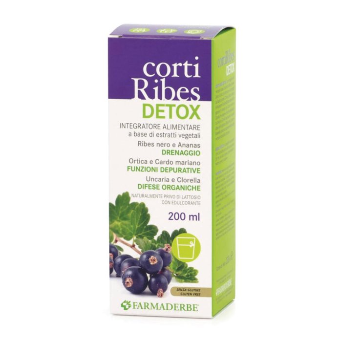 Farmaderbe Corti Ribes Detox Integratore Antiossidante Drenante Depurativo,200 ml