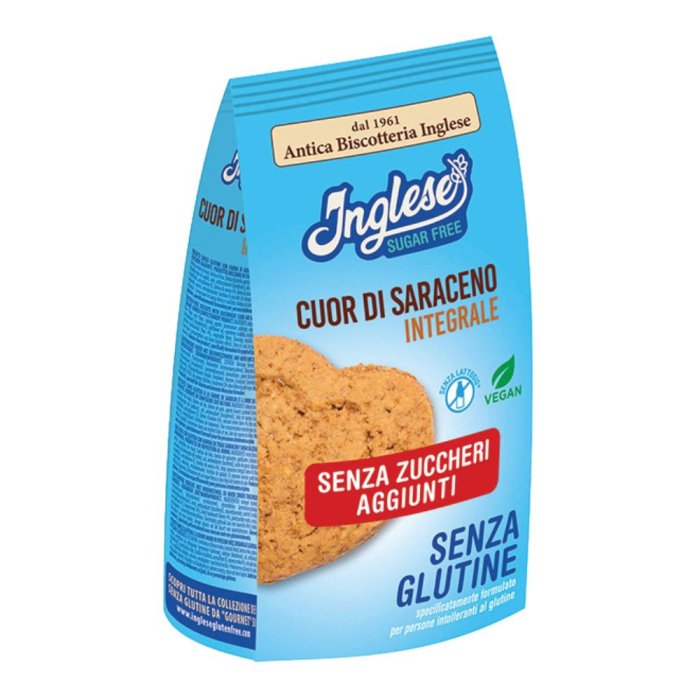 Inglese Biscotti Cuor Sar senza zuccheri - biscotti al grano saraceno senza zucchero