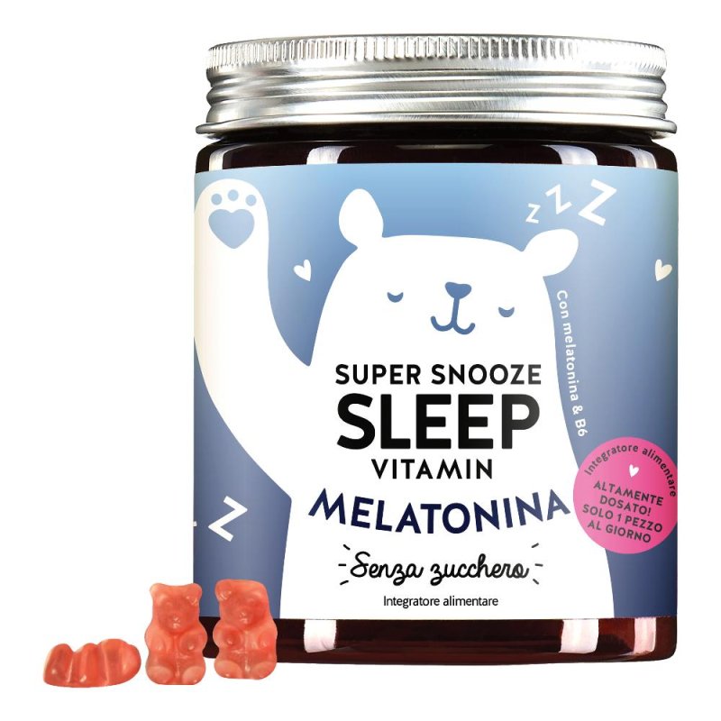 Bwb Super Snooze Sleep Caramelle Gommose per il Sonno Rilassante 45 Pezzi Integratore Notte Serena