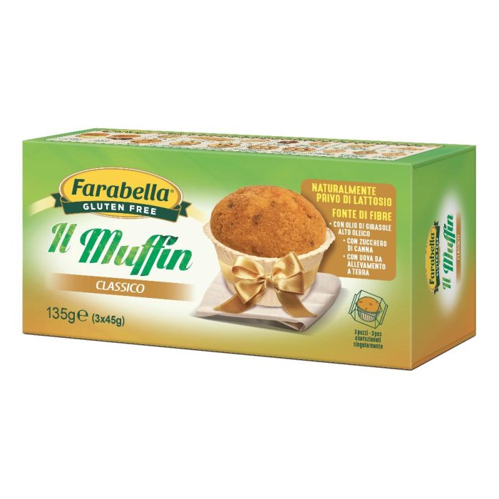 Farabella muffin classico 3 pezzi da 45 g