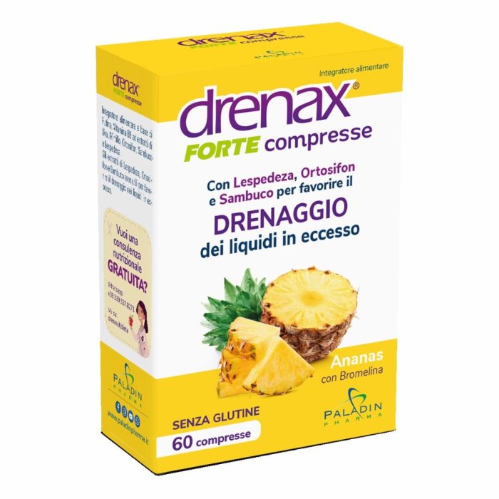 Drenax Forte Ananas compresse 60 compresse Paladin Pharma 61,8 g