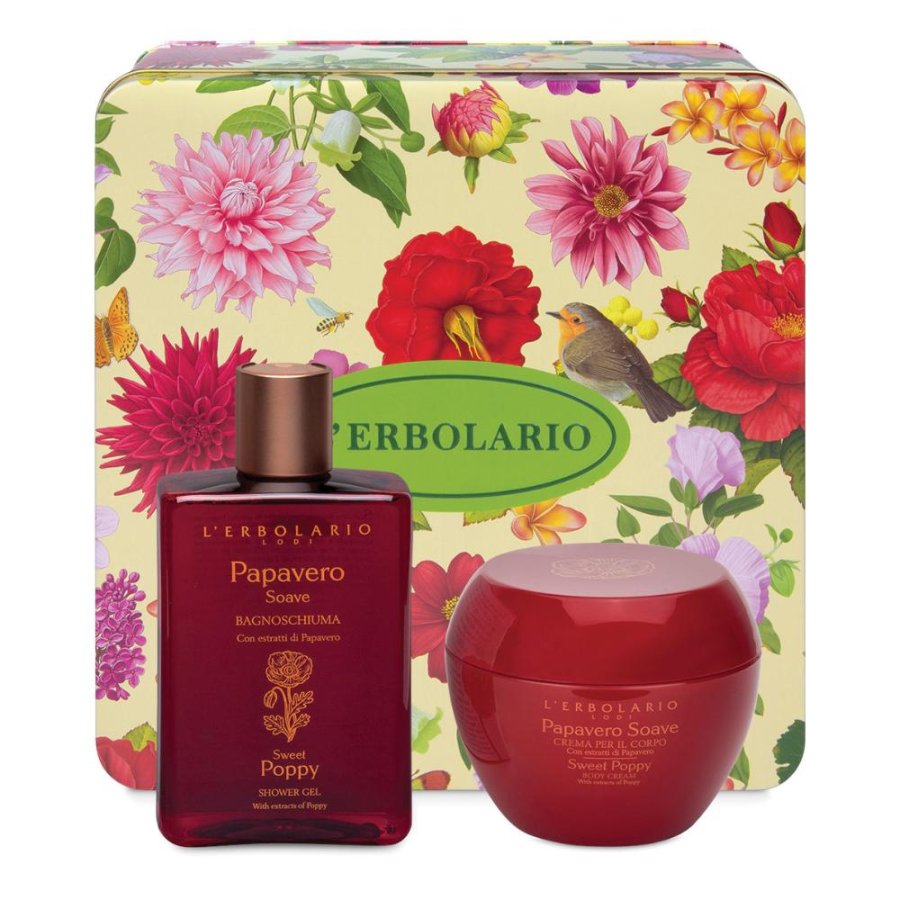 Papavero Soave scrigno bellezza duo - cofanetto corpo profumato al papavero