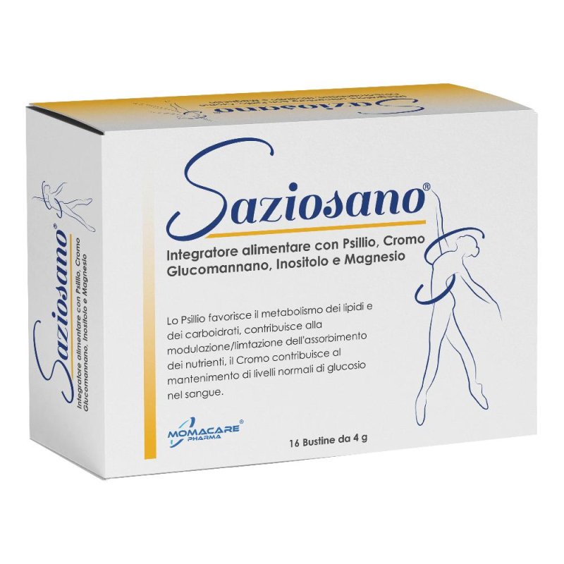 Integratori dimagranti Saziosano 16 bustine da 4 g Integratori dimagranti Saziosano 16 bustine da 4 g