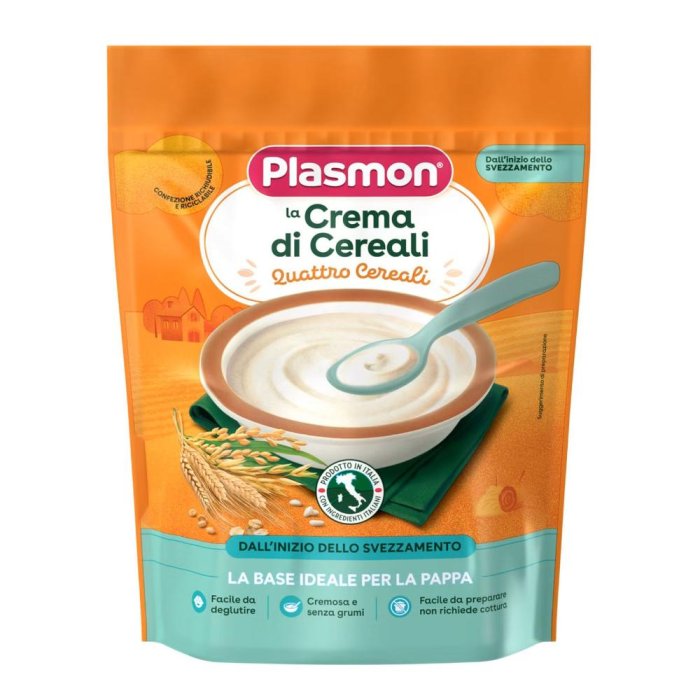 Plasmon crema di cereali 4 cereali 200 g - crema di cereali per lo svezzamento
