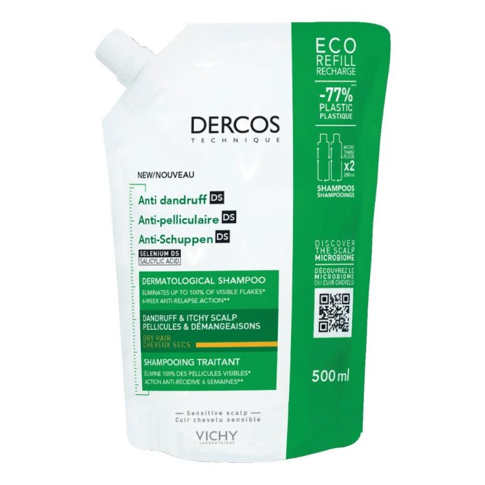 Dercos Antiforfora DS Capelli Secchi Ricarica 500 ml