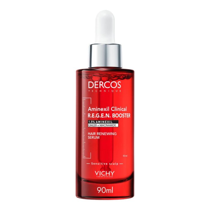 VICHY Dercos Aminexil Clinical R.E.G.E.N. Booster 90 ml Contrasta la Caduta Temporanea e Stimola la Crescita dei Capelli Esistenti