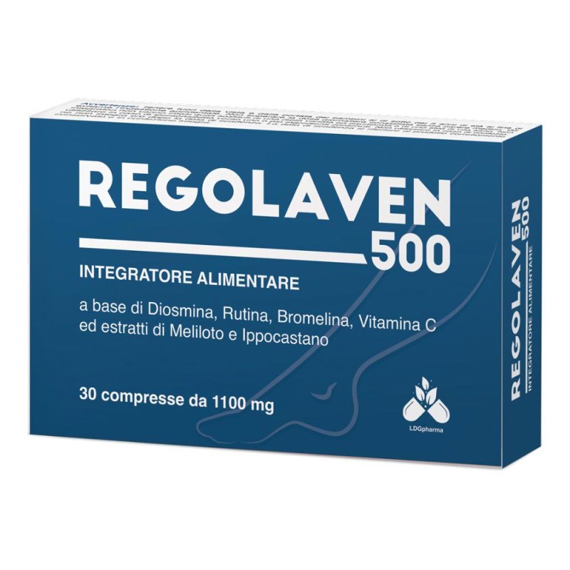 Regolaven 500 Integratore 30 Compresse per la Circolazione Venosa e Gambe Pesanti