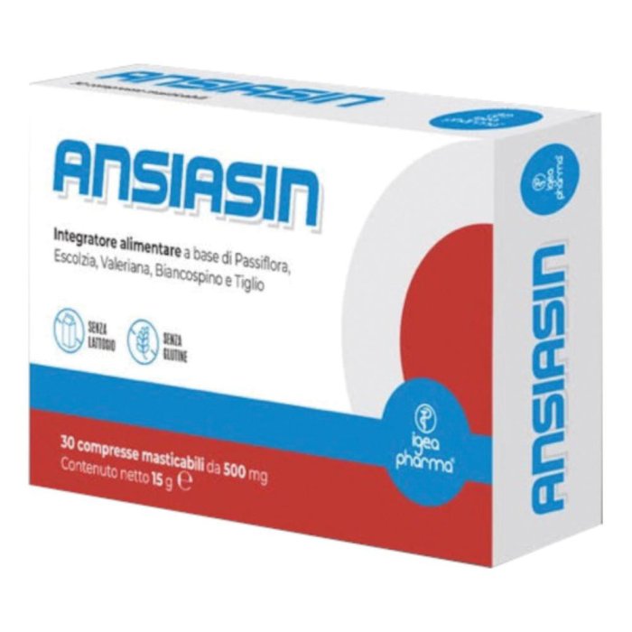 Ansiasin - Integratore Alimentare per il Rilassamento e il Benessere Mentale compresse masticabili 