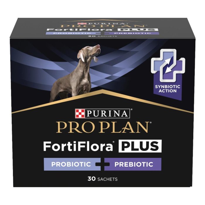 Fortiflora Cane Plus 30 Bustine Integratore Probiotico per Cani per Equilibrio della Flora Intestinale e Difese Immunitarie