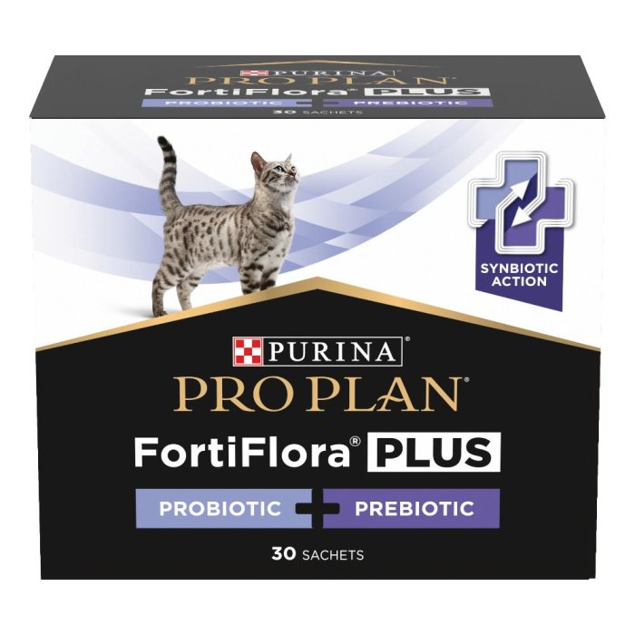 Purina Pro Plan Fortiflora Gatto Plus 30 Bustine – Integratore Probiotico per Gatto per Benessere Intestinale