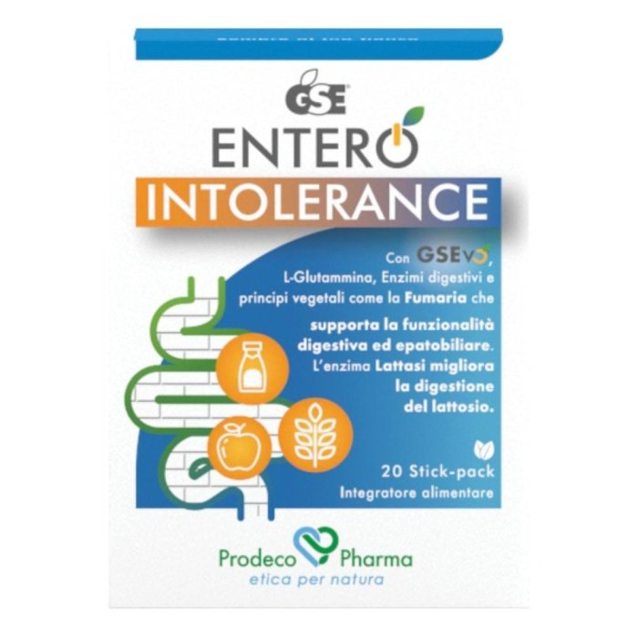 GSE Entero - Intolerance Integratore di Enzimi per la Digestione del Lattosio 20 stick