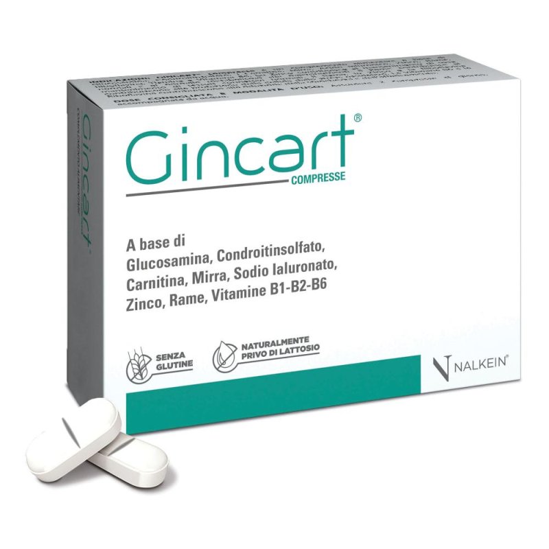 Gincart Integratore per Articolazioni e Cartilagine 30 Compresse Benessere Articolare e Flessibilità