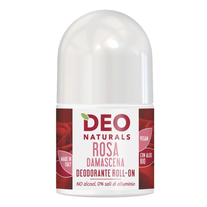 Deonaturals Deodorante Roll On Rosa 50 ml Naturale Delicato Lunga Durata per Pelli Sensibili