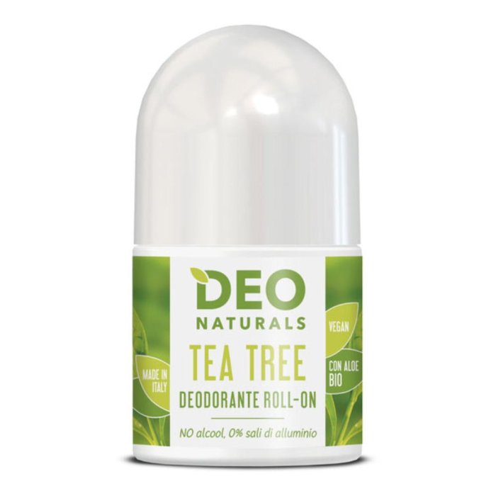 DEONATURALS Deodorante Roll On Tea Tree Naturale e Delicato con Olio di Tea Tree