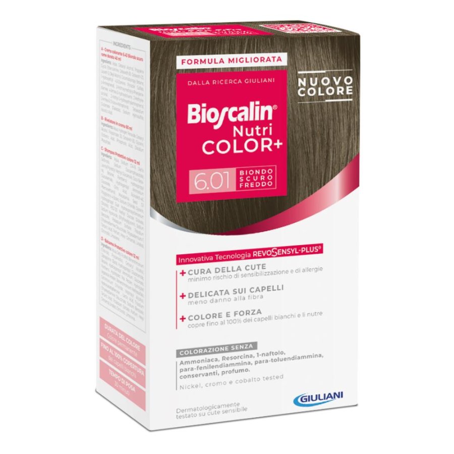 Bioscalin Nutricolor Plus Colorazione Capelli Permanente 6.01 Biondo Scuro Freddo