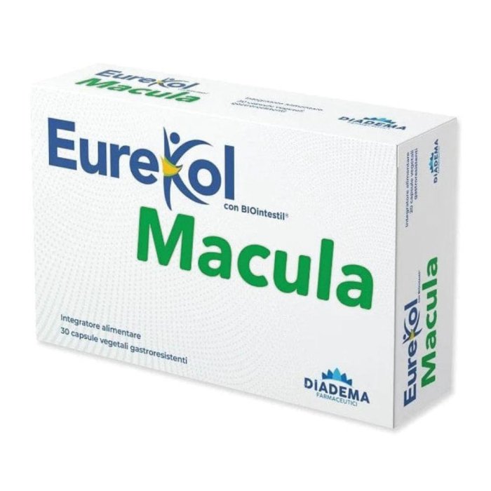 Eurekol Macula Integratore per la Vista 30 Capsule Acido Resistenti Protezione Maculare con Luteina Zeaxantina e Antiossidanti
