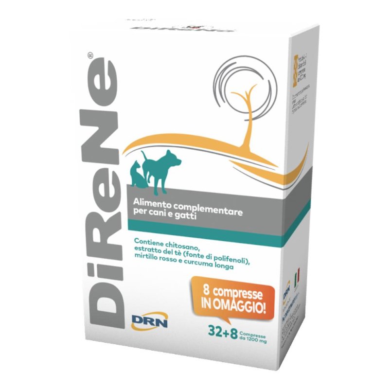 Direne Alimento complementare per cani e gatti 40 compresse Direne Alimento complementare per cani e gatti 40 compresse