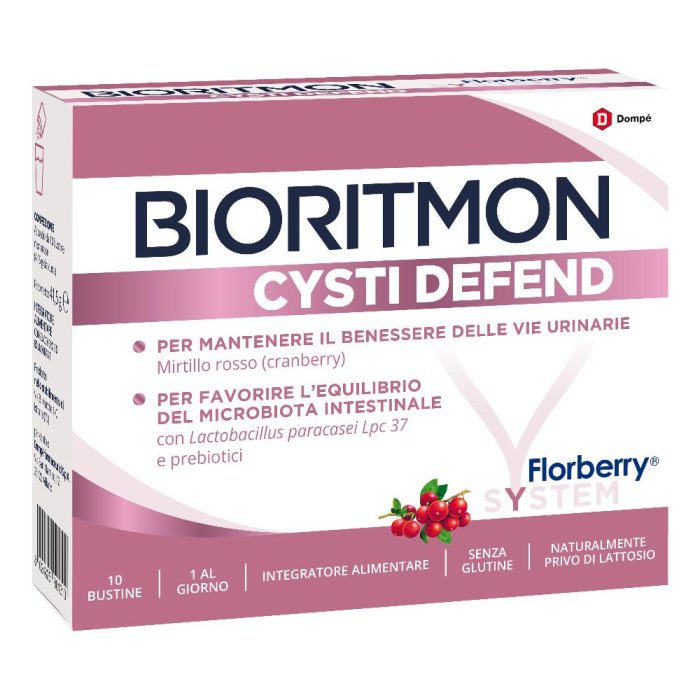 Bioritmon Cysti Defend Integratore  per Cistite e Benessere Urinario, 10 bustine