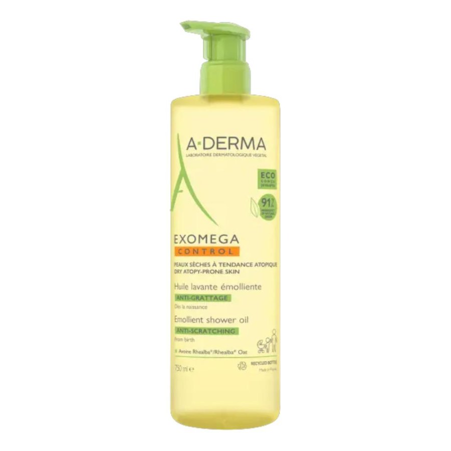 A-Derma Exomega Control - Olio Lavante Emolliente Adulti e Bambini 750 ml