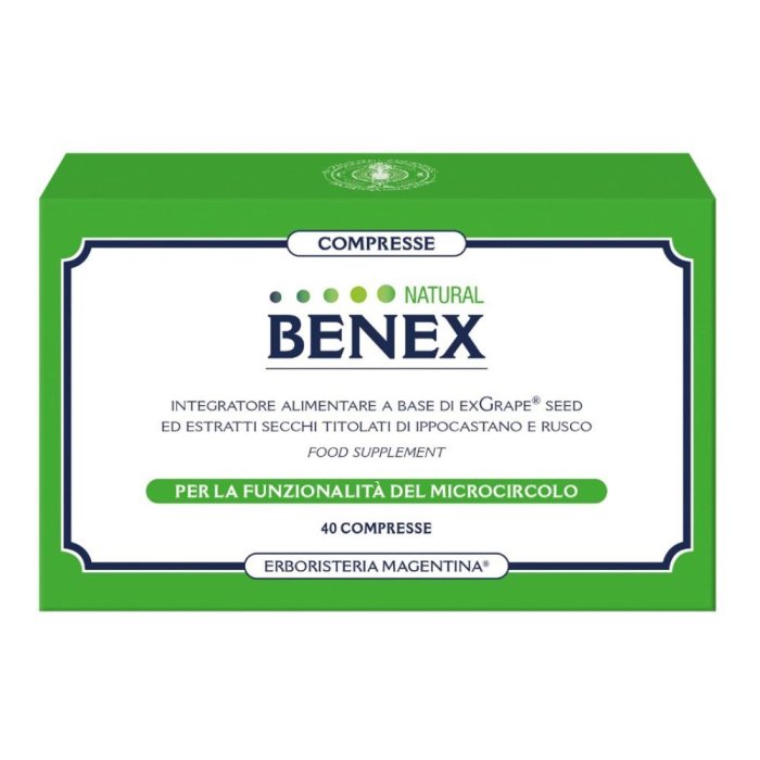 Benex 40 compresse - integratore per circolazione e gambe leggere