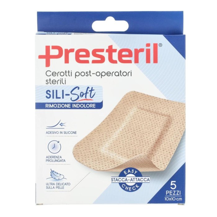 Cerotto Presteril Skin Post Operatorio 10 x 10 cm Super Delicato Ipoallergenico per Pelle Sensibile