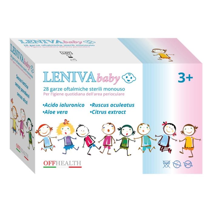 Leniva Baby garze oftalmiche 28 pezzi - garze sterili per igiene oculare neonati