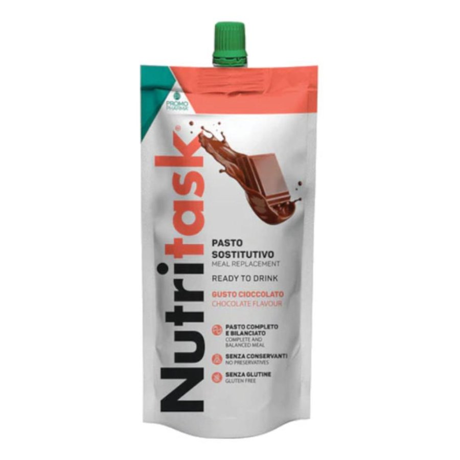 Nutritask cioccolato 220 g - preparato proteico al cacao in polvere Nutritask cioccolato 220 g - preparato proteico al cacao in polvere