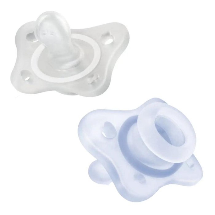 Succhietto Gommotto Mini Soft 0-2M Silicone Azzurro,2 Pezzi